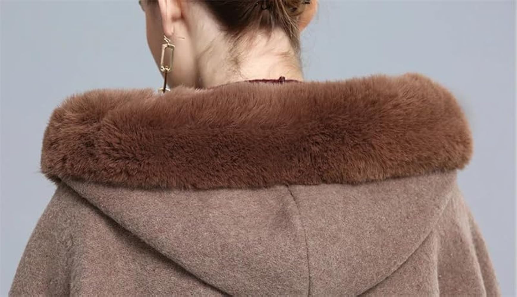 LIDNM / SHAWL COLLAR CAPE COAT 【M】 Gorski Select Wool Belted Cape with Select Lamb Collar